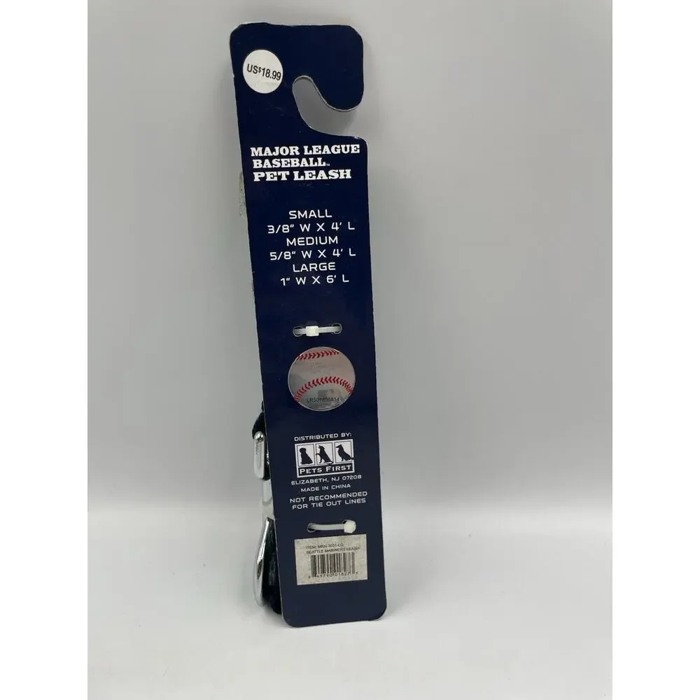 MLB Seattle Mariners Pet Collars & Leash - Size Large - NEW With Tags